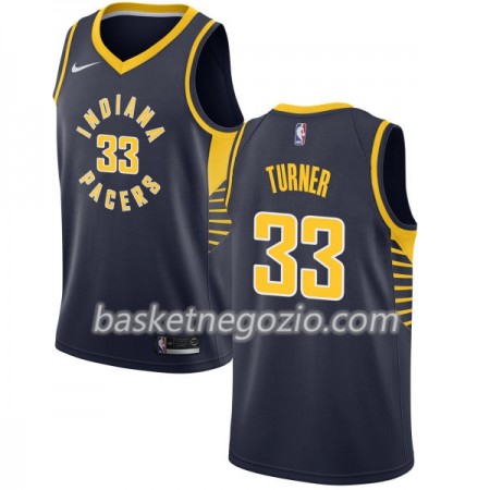 Canotte Uomo Indiana Pacers Myles Turner 33 Nike 2017-18 Navy Swingman